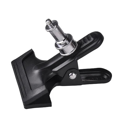 Spring Clamp with 1/4″ Screw Stud - for Lights, Cameras & Accessories
